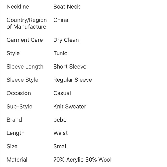 Bebe Black Knit Sweater S Dolman Boat Neck. Some pilling but good condition. - Picture 6 of 6